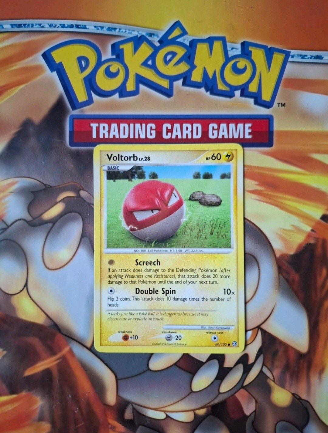 Voltorb 80/100 Diamond&Pearl Stormfront pokemon kaart, Ophalen of Verzenden, Gebruikt, Losse kaart