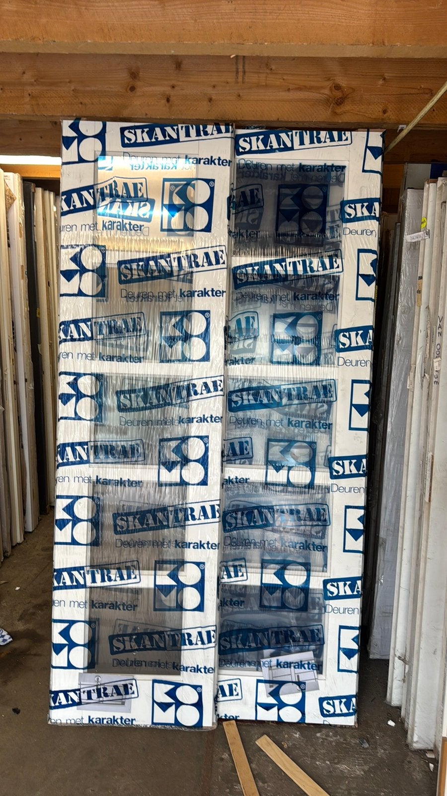 2x paneeldeur 68x231.5 cm  blankfacetglas sks 1206 nr 464, Doe-het-zelf en Verbouw, Ophalen, Minder dan 80 cm, 215 cm of meer