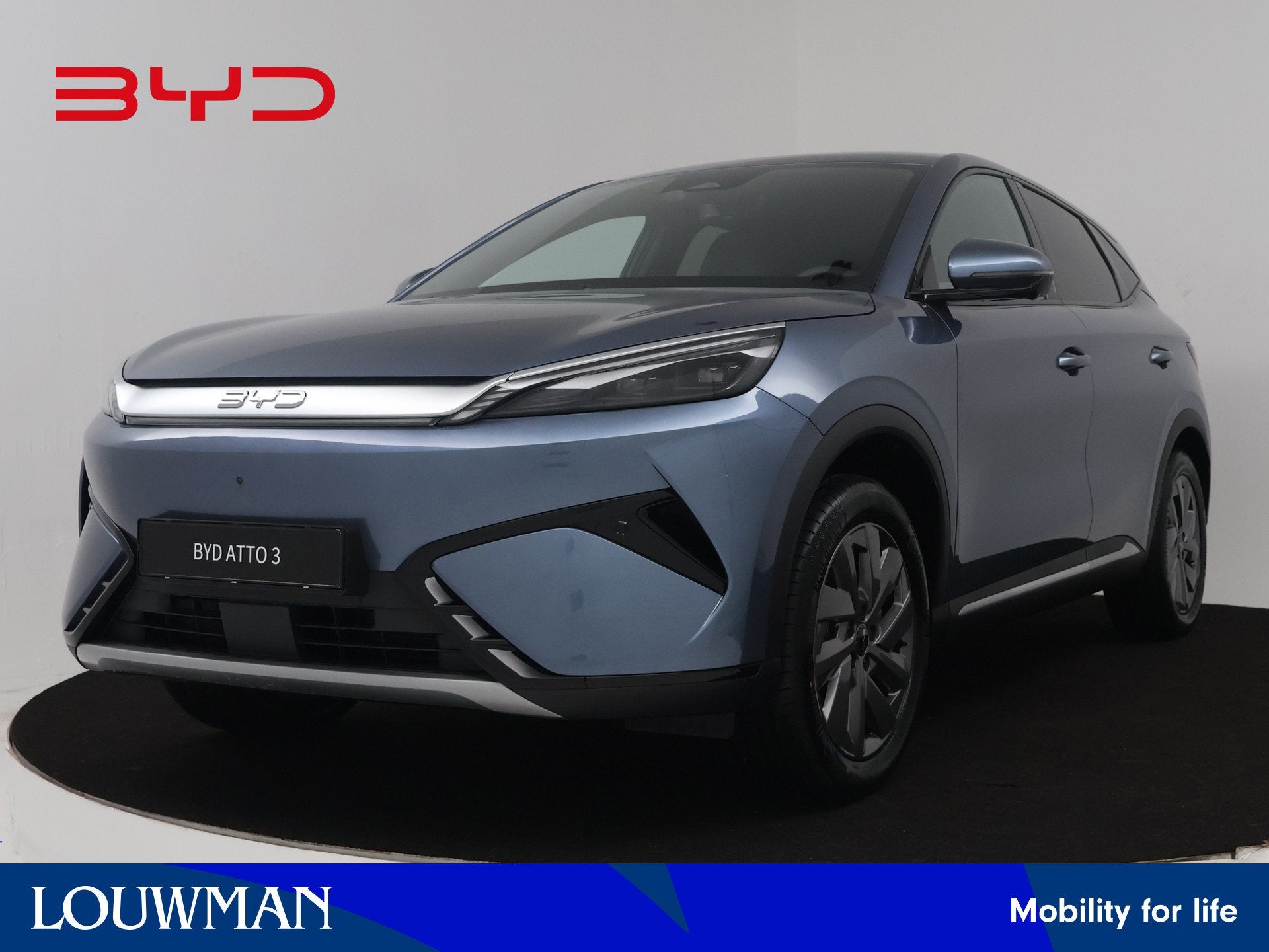 BYD Atto 3 EVO Design 74.8 kWh | Nieuwste generatie | 510 KM, Auto's, Automaat, Achterwielaandrijving, Zwart, Blauw