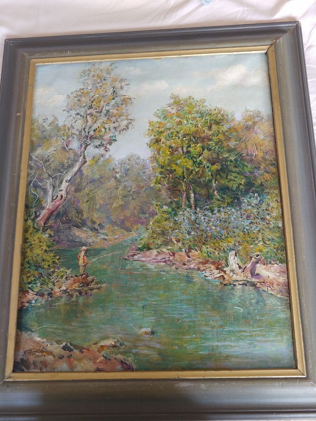Origineel Russisch Schilderij Naumov.Y.Y. 'Begin Herfst', Ophalen of Verzenden