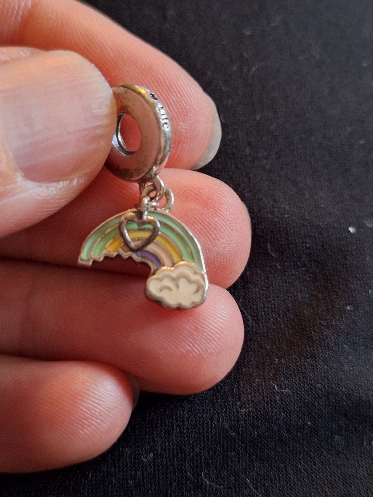 Pandora Zilveren Regenboog Bedel hanger, Sieraden, Tassen en Uiterlijk, Bedels, Pandora, Ophalen of Verzenden, Zo goed als nieuw