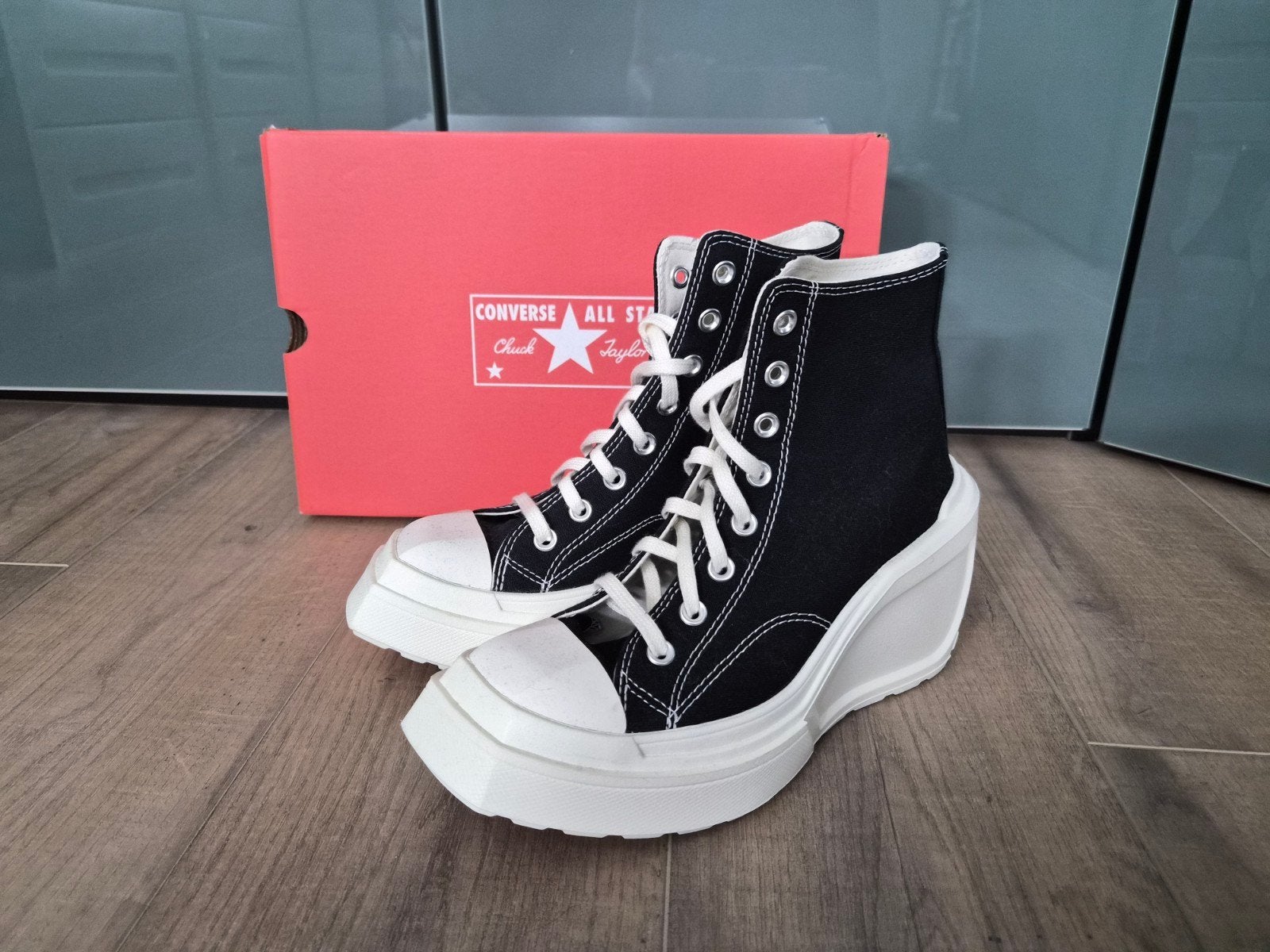 Nieuwe Converse Chuck 70 De Luxe Wedge sneakers, mt 38, Kleding | Dames, Schoenen, Zwart, Nieuw, Converse, Ophalen of Verzenden