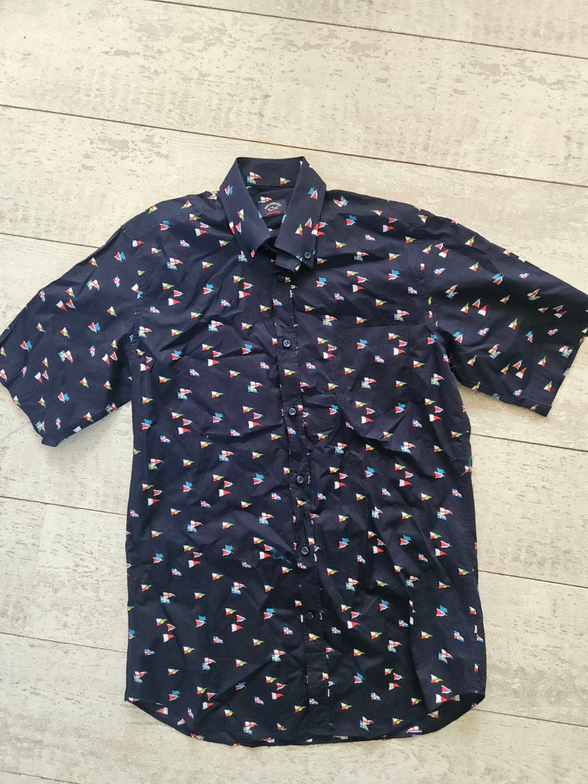 Paul & Shark Marineblauw Overhemd met Seinvlaggen, Ophalen of Verzenden