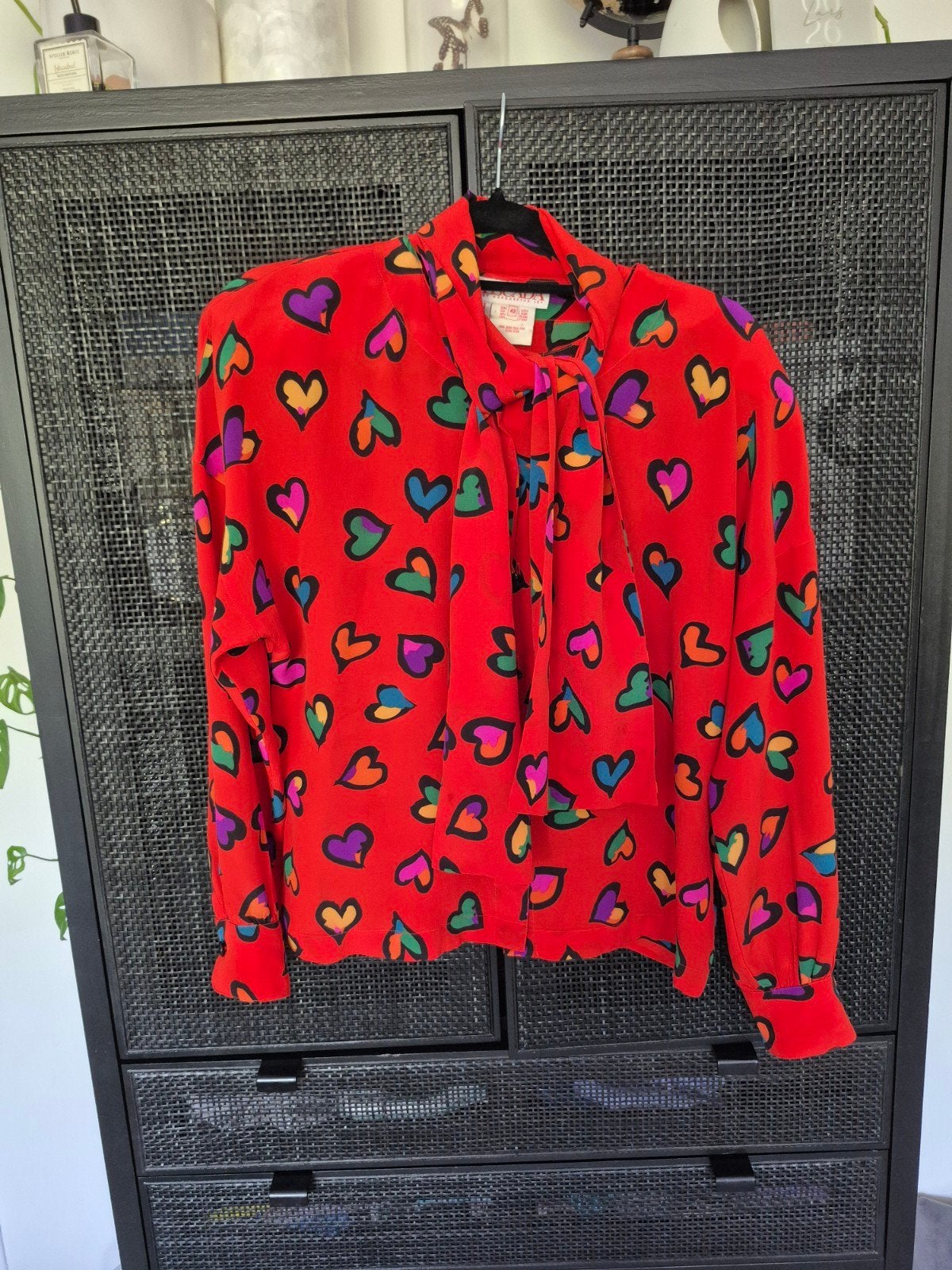 Vintage zijde escada blouse maat 42, Maat 42/44 (L), Escada, Ophalen of Verzenden, Zo goed als nieuw