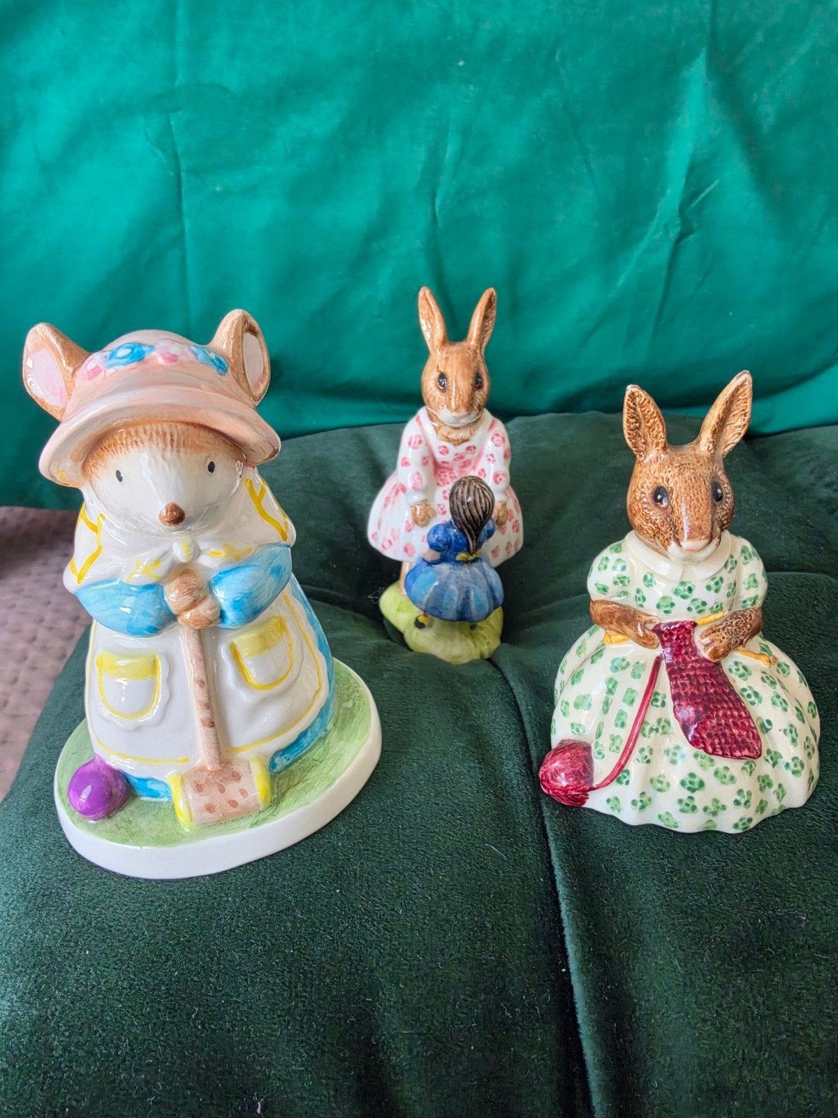 Vintage Royal Doulton Bunnykins & Meadow Mouse beeldjes set, Ophalen of Verzenden