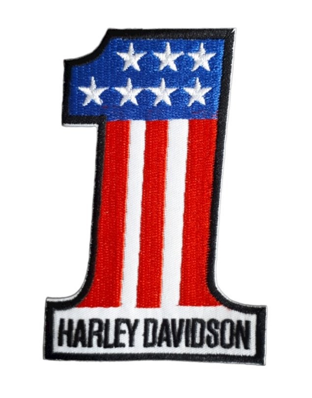 Patch Harley Davidson Number 1 - 66 x 98 mm, Ophalen of Verzenden, Nieuw