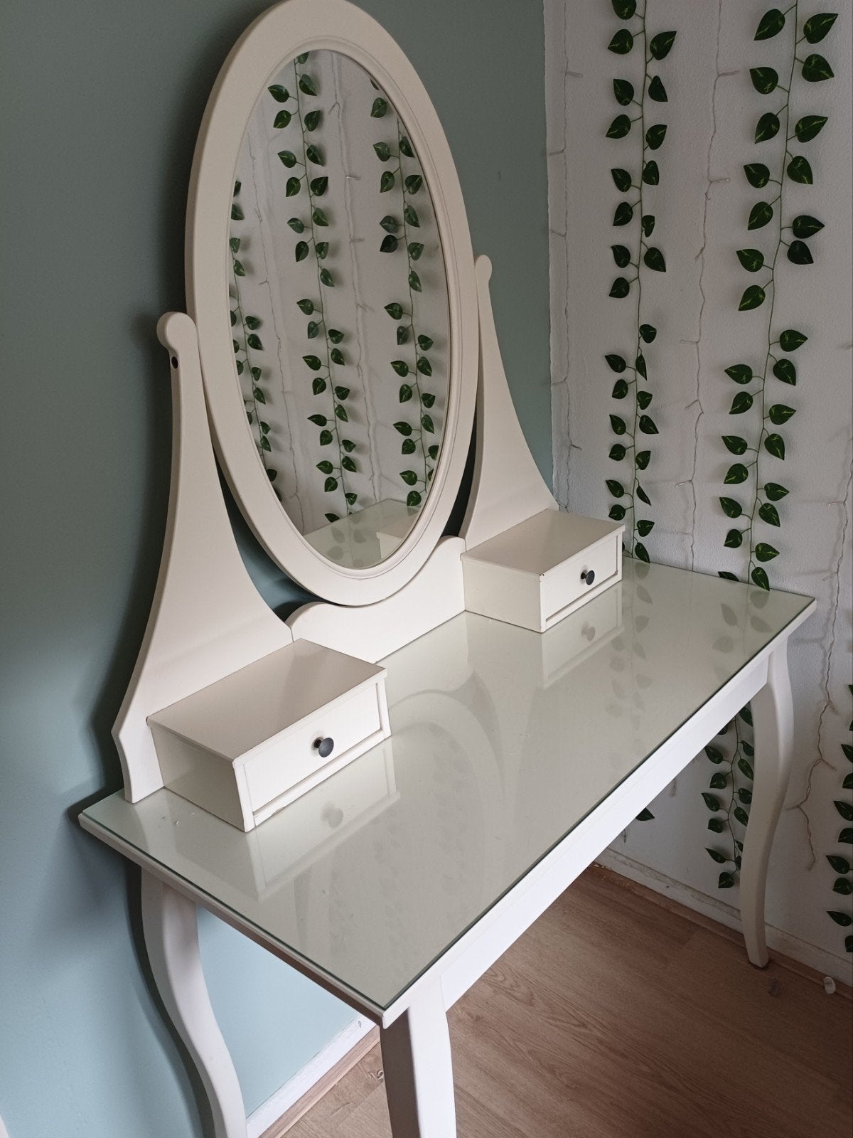 Ikea hemnes kaptafel toilettafel makeup tafel bureau vanity, Ophalen, Gebruikt, Ikea Hemnes, 50 tot 100 cm
