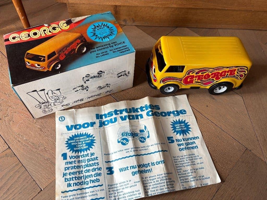Jaren 80 George VW bus, Antiek en Kunst, Antiek | Speelgoed, Ophalen of Verzenden