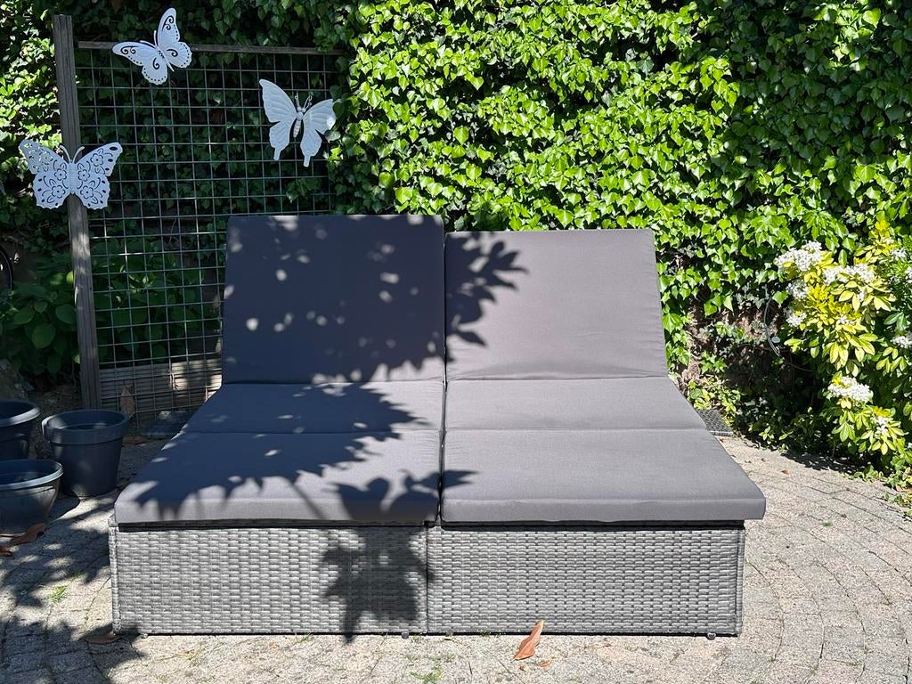 Loungebed / Ligbed - Zo goed als nieuw, Ophalen, Zo goed als nieuw, Wicker, Verstelbaar
