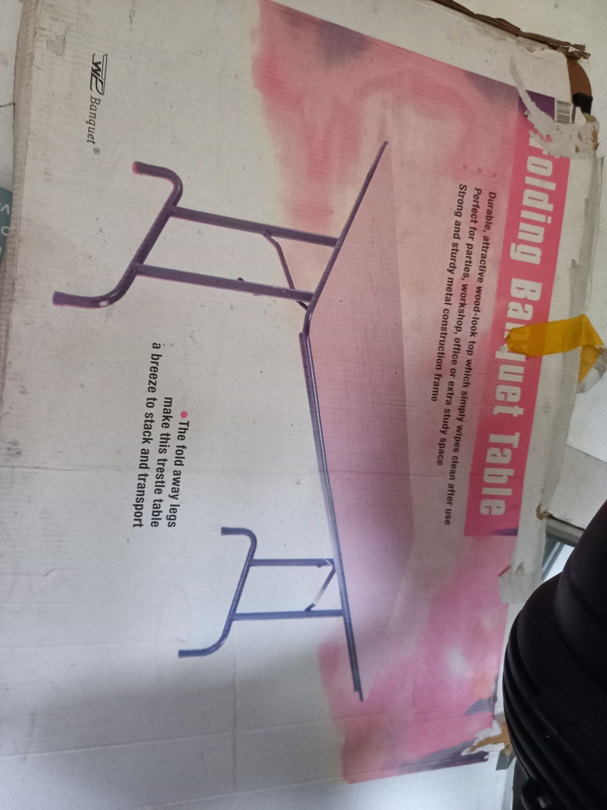 Uitklapbare tafel  houten blad met kunststof toplaag zware U, Huis en Inrichting, Tafels | Eettafels, 50 tot 100 cm, Zo goed als nieuw