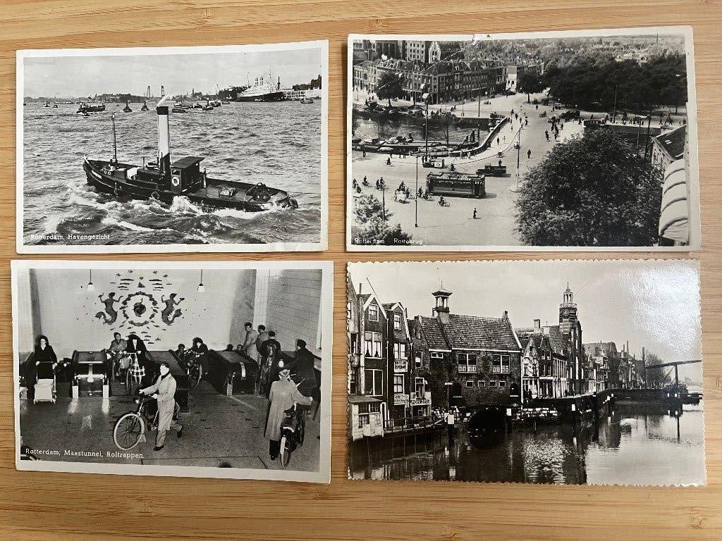 4 oude ansichtkaarten Rotterdam, Ophalen of Verzenden, Voor 1920, Gelopen, Zuid-Holland