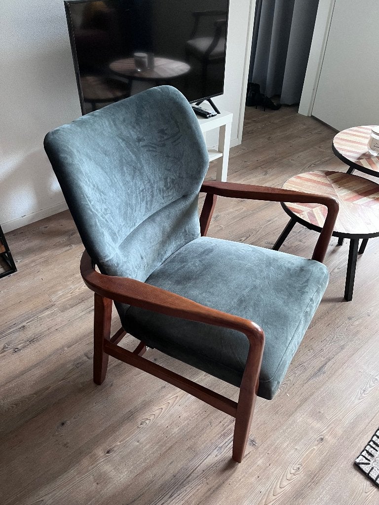 Stoel tv hoek, Ophalen, Blauw, Eén