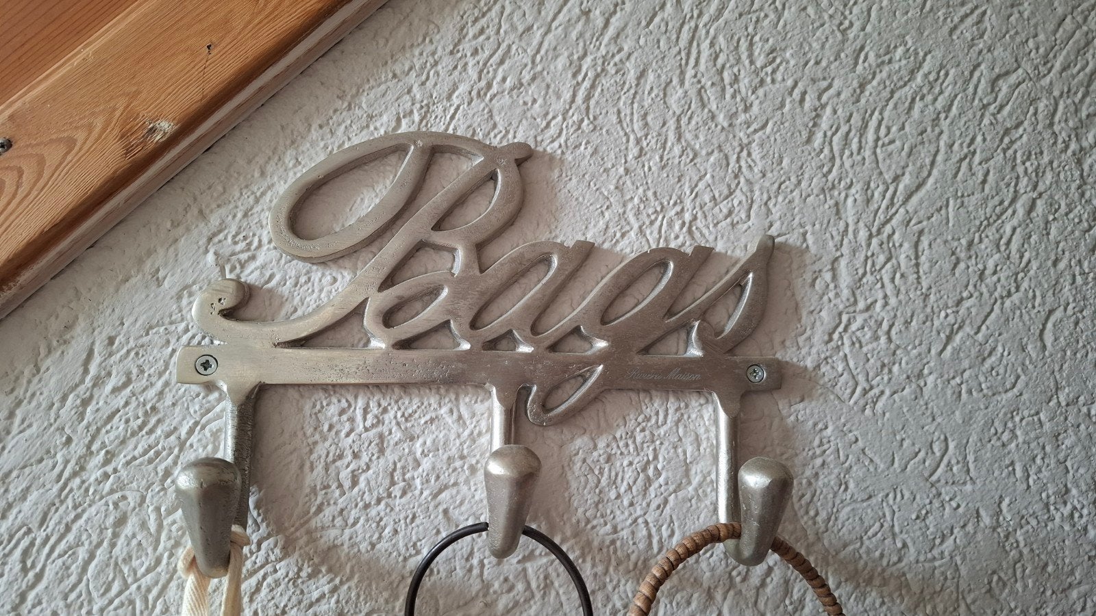 Riviera Maison 'Bags' wandkapstok, Wandkapstok, Ophalen of Verzenden, Zo goed als nieuw, Minder dan 100 cm