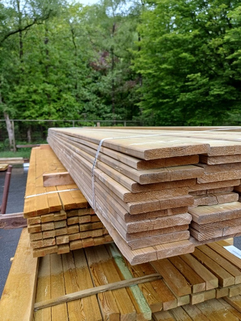 Schuttingplank 18x145 lengte 390cm nr. 719, Tuin en Terras, Palen, Balken en Planken, Ophalen, Zo goed als nieuw, 250 cm of meer