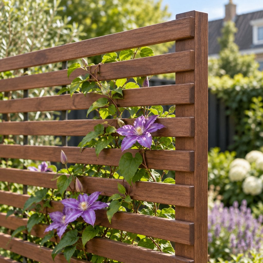 Foto 5 van Houten plantenbak met klimrek 200 cm – op maat gemaakt