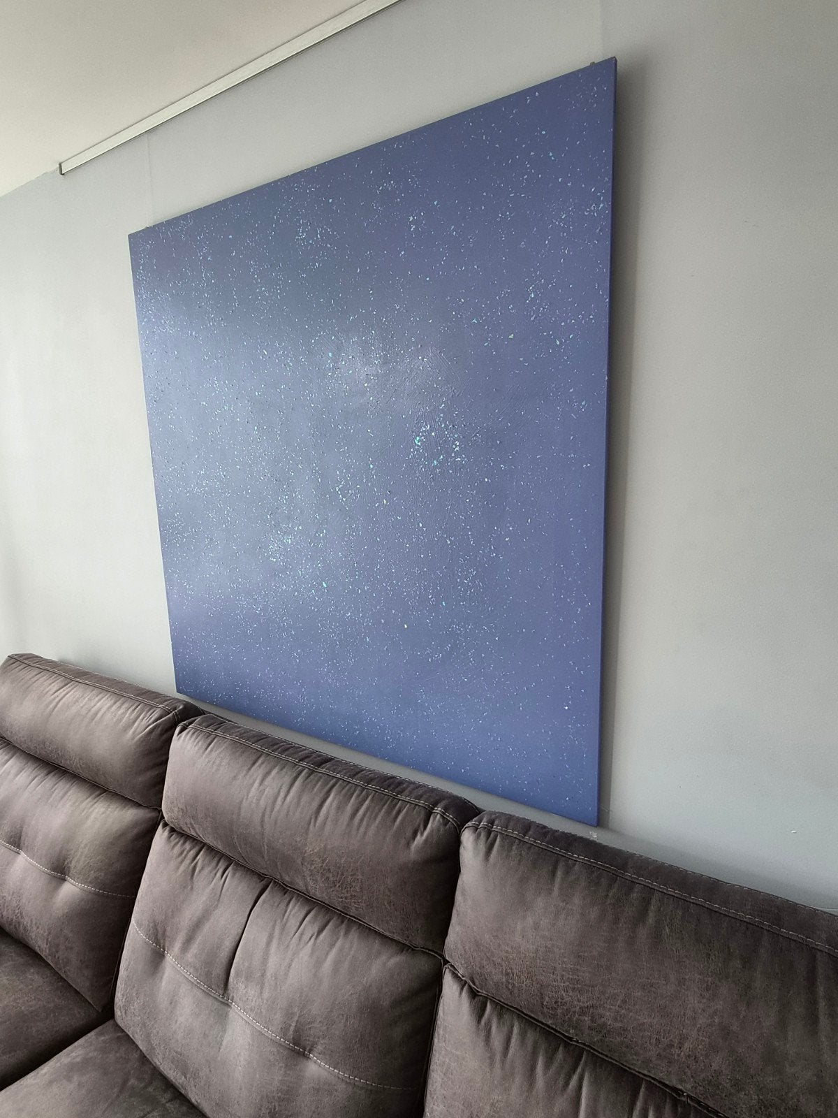 Modern paars schilderij - Abstracte kunst voor aan de muur, Ophalen, Zo goed als nieuw, Hout