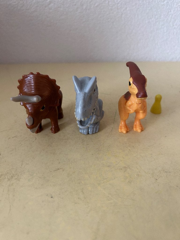 3x Jurassic World dinosauriërs Happy Meal speelgoed, Ophalen of Verzenden, Zo goed als nieuw