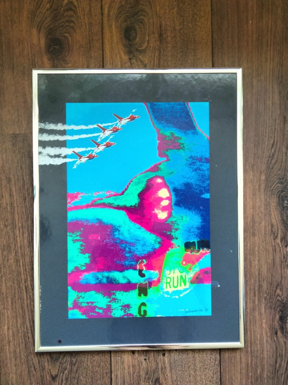 Zeefdruk Henk van der Vet - F16 Jager (1985), Antiek en Kunst, Gesigneerd, Ophalen of Verzenden, Overige onderwerpen, Zeefdruk