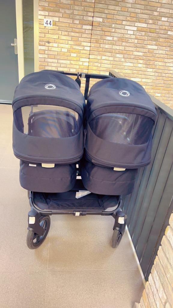 Bugaboo Donkey 5 Duo complete Black, Kinderen en Baby's, Kinderwagens en Combinaties, Ophalen, Zo goed als nieuw, Kinderwagen