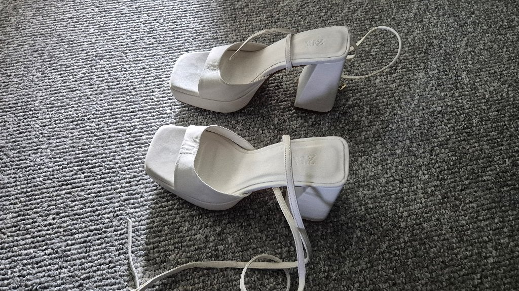 Witte espadrilles /zomerhakken, Ophalen of Verzenden, Espadrilles of Moccasins, Gedragen, Wit