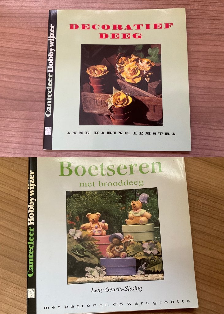 2x doe boekjes : decoratief deeg, boetseren met brooddeeg, Ophalen of Verzenden, Zo goed als nieuw, Overige onderwerpen, Geschikt voor kinderen