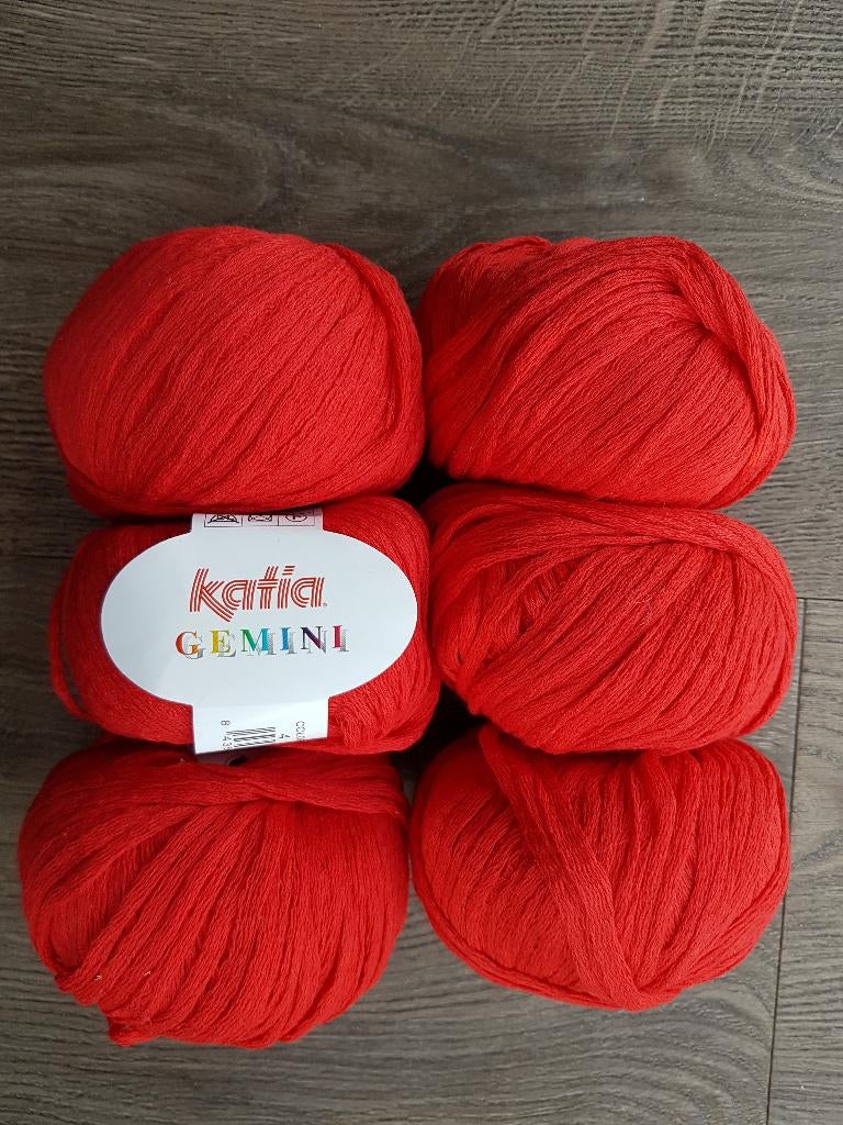 Katia Gemini Rood en Roze breigaren / haakgaren, Hobby en Vrije tijd, Breien en Haken, Verzenden, Nieuw, Breien of Haken, Wol of Garen