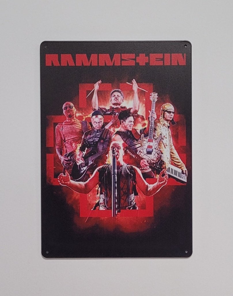 Rammstein band reclamebord van metaal wandbord decoratie, Verzamelen, Info@deconoord.nl, Deco Noord, Nieuw, Ophalen of Verzenden