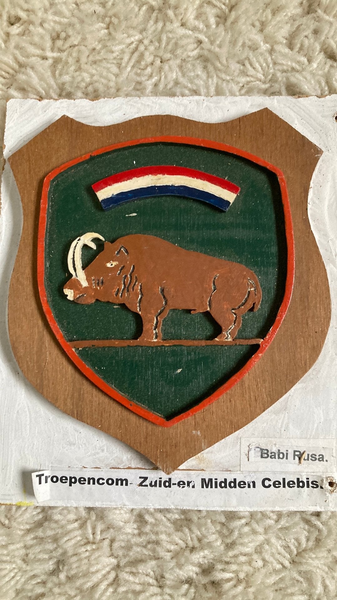 KNIL Troepencommando Zuid en Midden Celebis, Verzamelen, Militaria | Algemeen, Ophalen of Verzenden, Landmacht, Nederland, Embleem of Badge