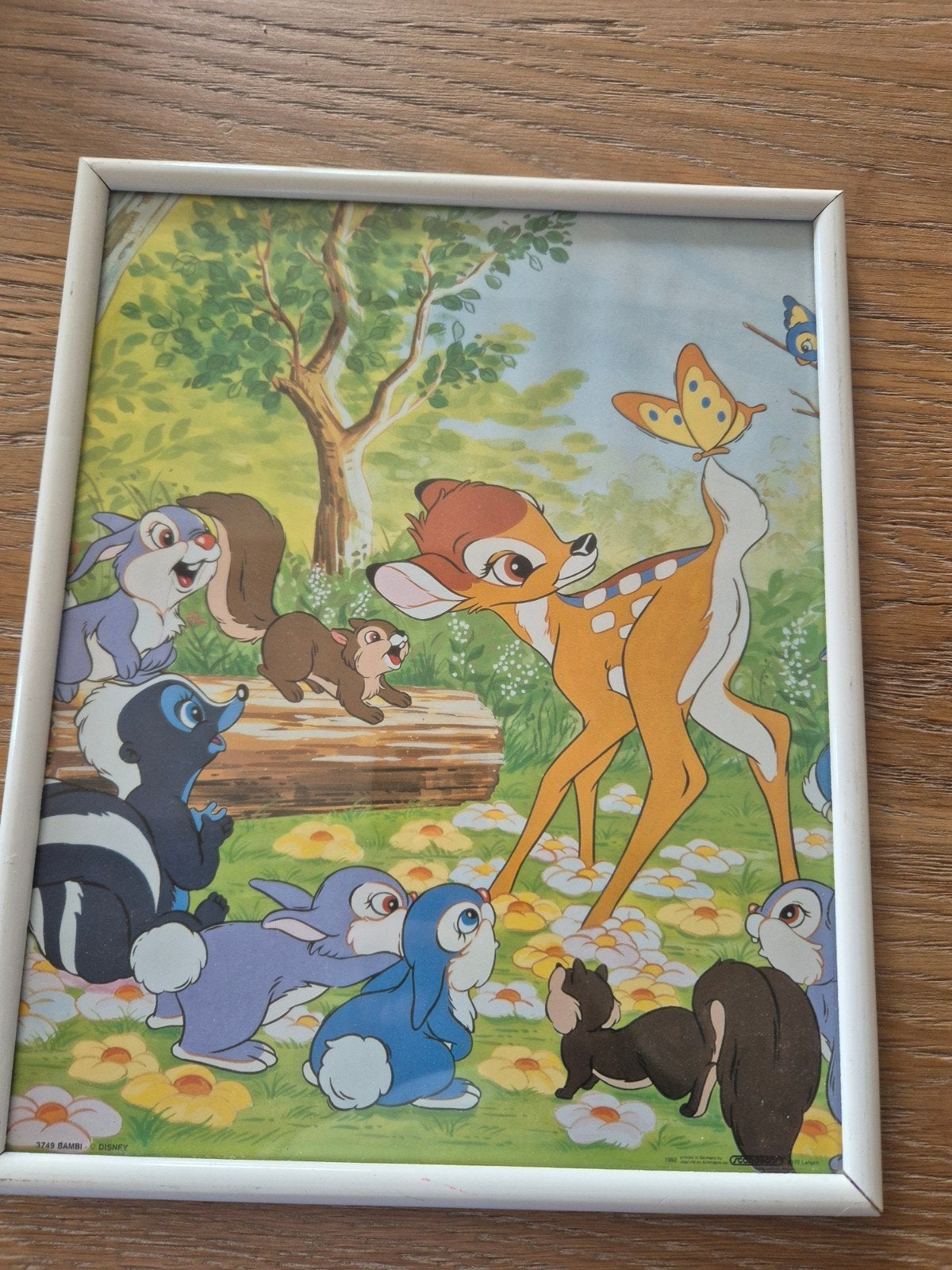 Vintage bambi schilderij disney, Ophalen of Verzenden, Schilderij, Minder dan 50 cm
