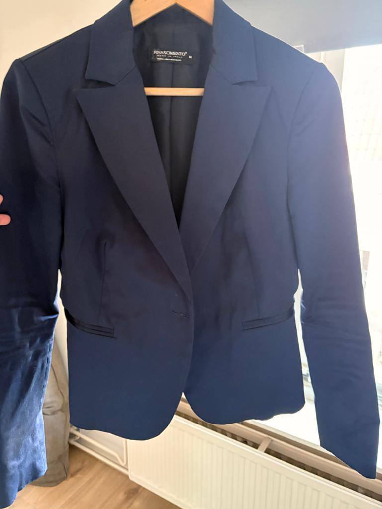Donkerblauw Jasje van Rinascimento - Maat M, Kleding | Dames, Maat 38/40 (M), Blauw, Ophalen of Verzenden, Zo goed als nieuw