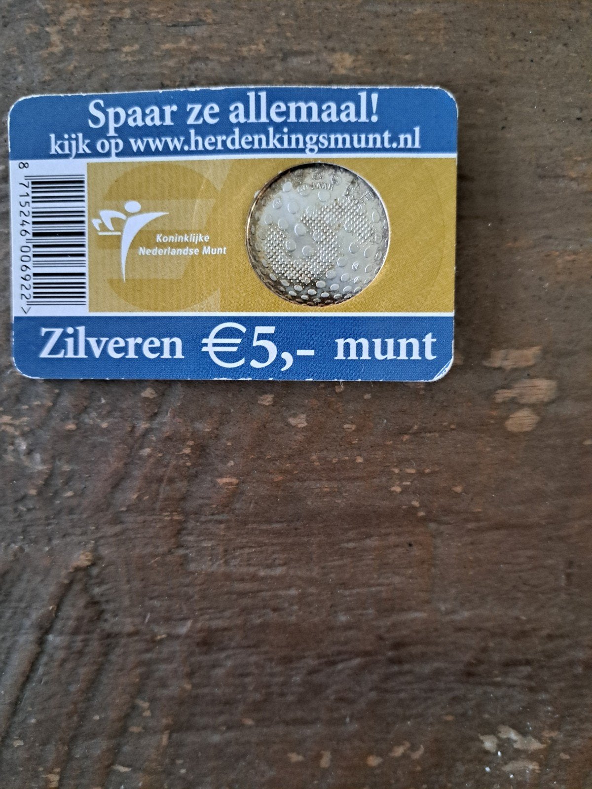 Zilveren Vredes Vijfje 2005 - 60 jaar Vrede en Vrijheid, Postzegels en Munten, Munten | Nederland, Ophalen of Verzenden