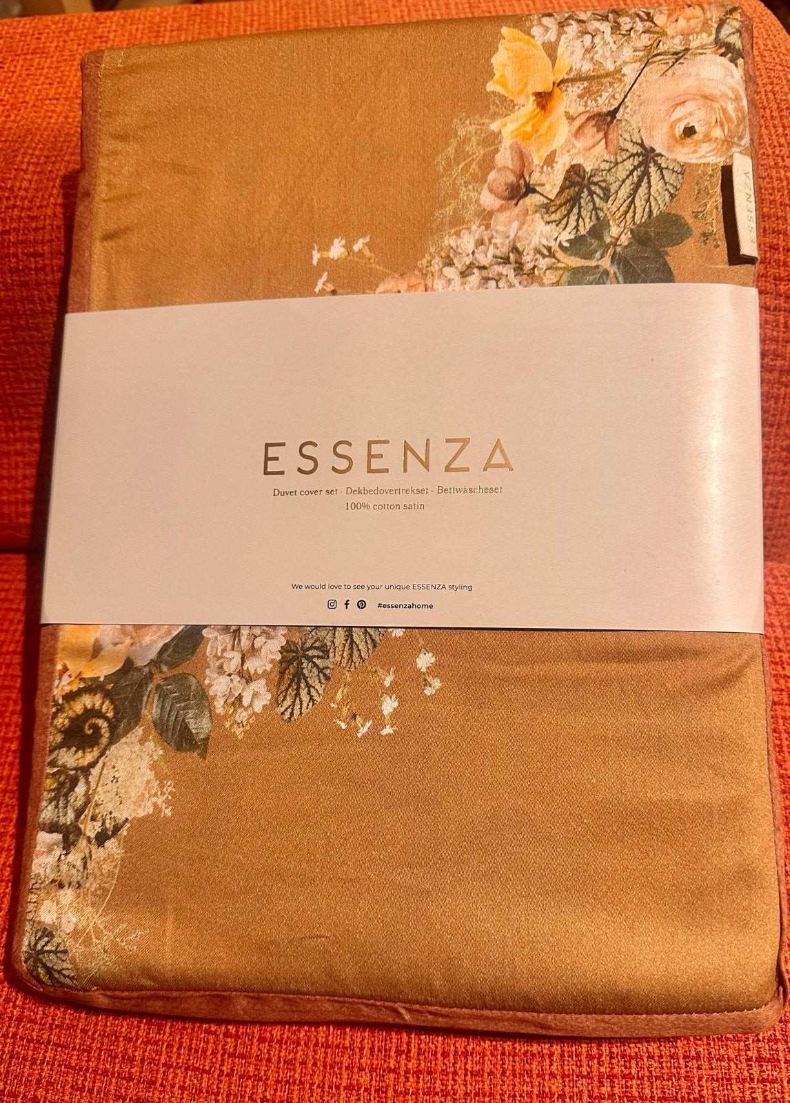 Essenza Masha Mocca Dekbedovertrek XXL Lits-jumeaux 260x220, Bruin, Dekbedovertrek, Katoen, Nieuw