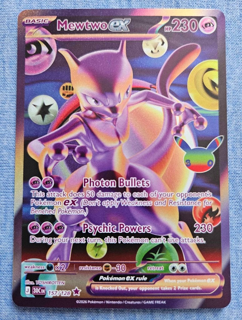 Mewtwo ex (30C 157) – 30th Celebration, Ophalen, Nieuw, Losse kaart, Foil