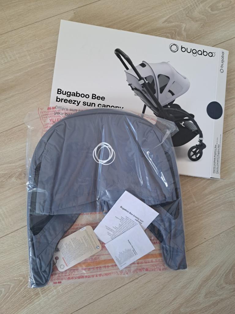 NIEUW. Bugaboo Bee  breezy zonnekap - Seaside blue, Ophalen of Verzenden, Nieuw, Zonnekap