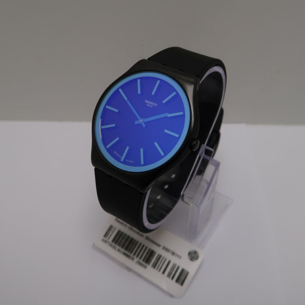 Swatch Obsidian Shimmer SS07B111 | in Goede Staat, Swatch, Zo goed als nieuw, https://www.swatch.com/nl-nl/contact.html, Jakob-StÃ¤mpfli-Strasse 94, 2502 Biel/Bienne, Zwitserland