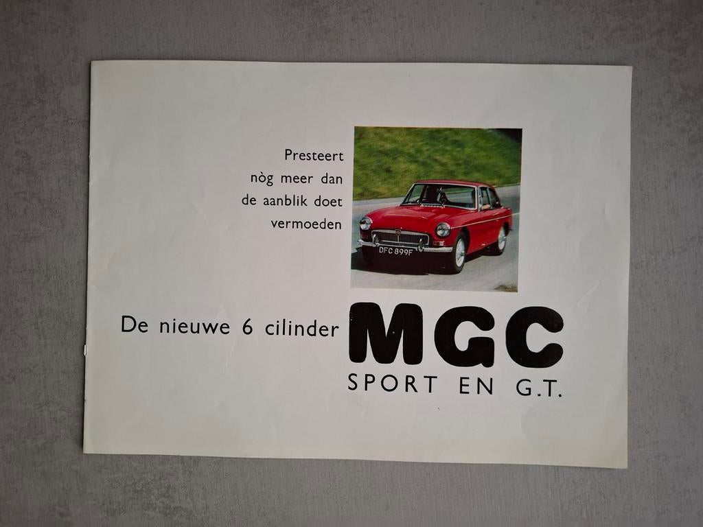 MG C Sport en G.T. brochure - 1969, Ophalen of Verzenden, Gelezen, Overige merken