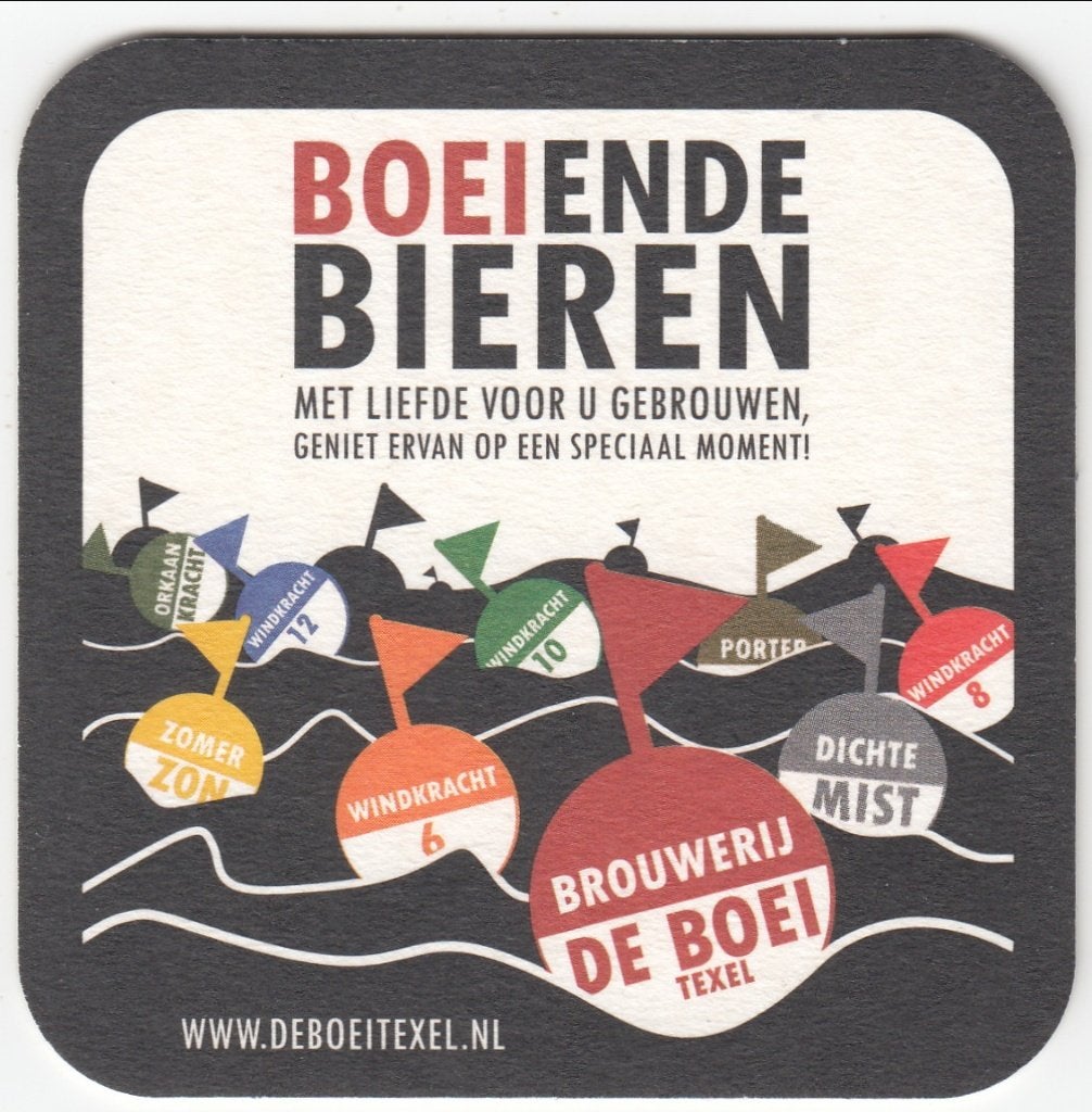 1 BROUWERIJ DE BOEI TEXEL BIERVILTJE, Ophalen of Verzenden, Gebruikt, Viltje(s), Overige merken