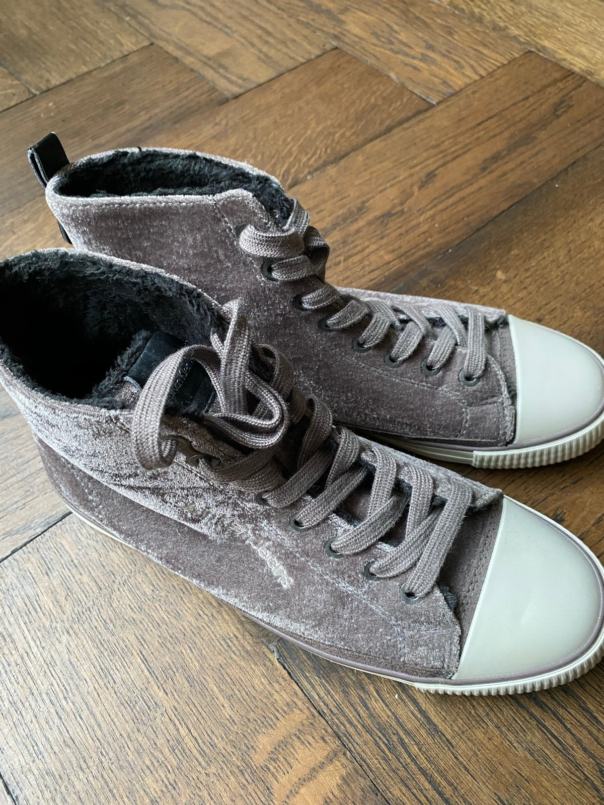 Calvin Klein Jeans hoge sneakers - Maat 40, Ophalen of Verzenden, Gedragen, Bruin, Sneakers of Gympen