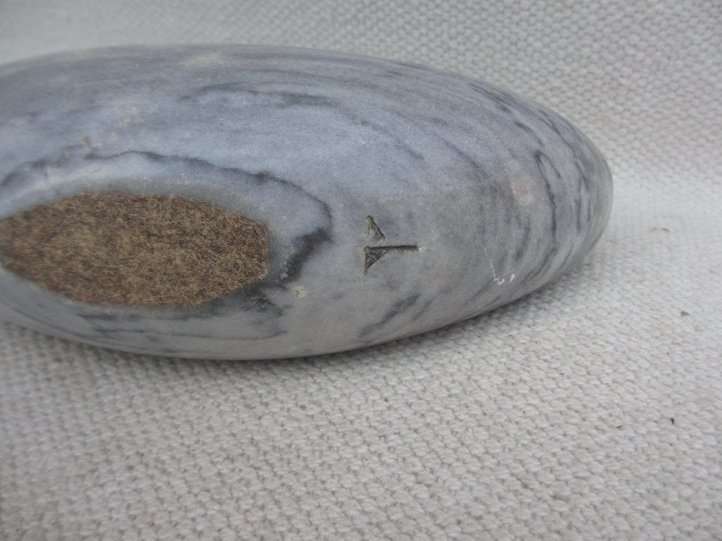 Zeer fraai marmeren beeld van slapende eend, Ophalen of Verzenden, Handgemaakt, 20 - 50 cm, Beeld