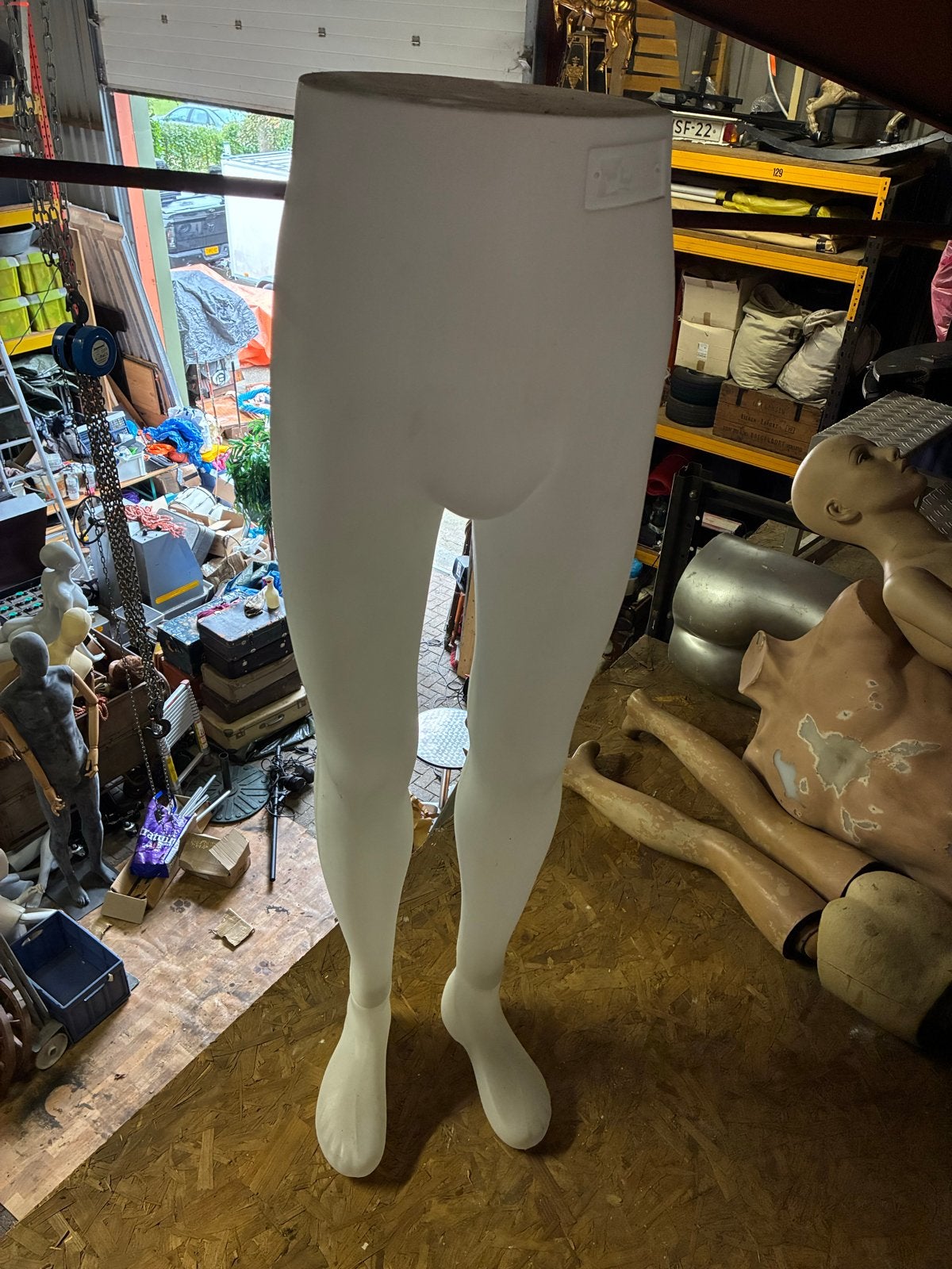 Witte plastic etalagepop benen (2x), Ophalen of Verzenden