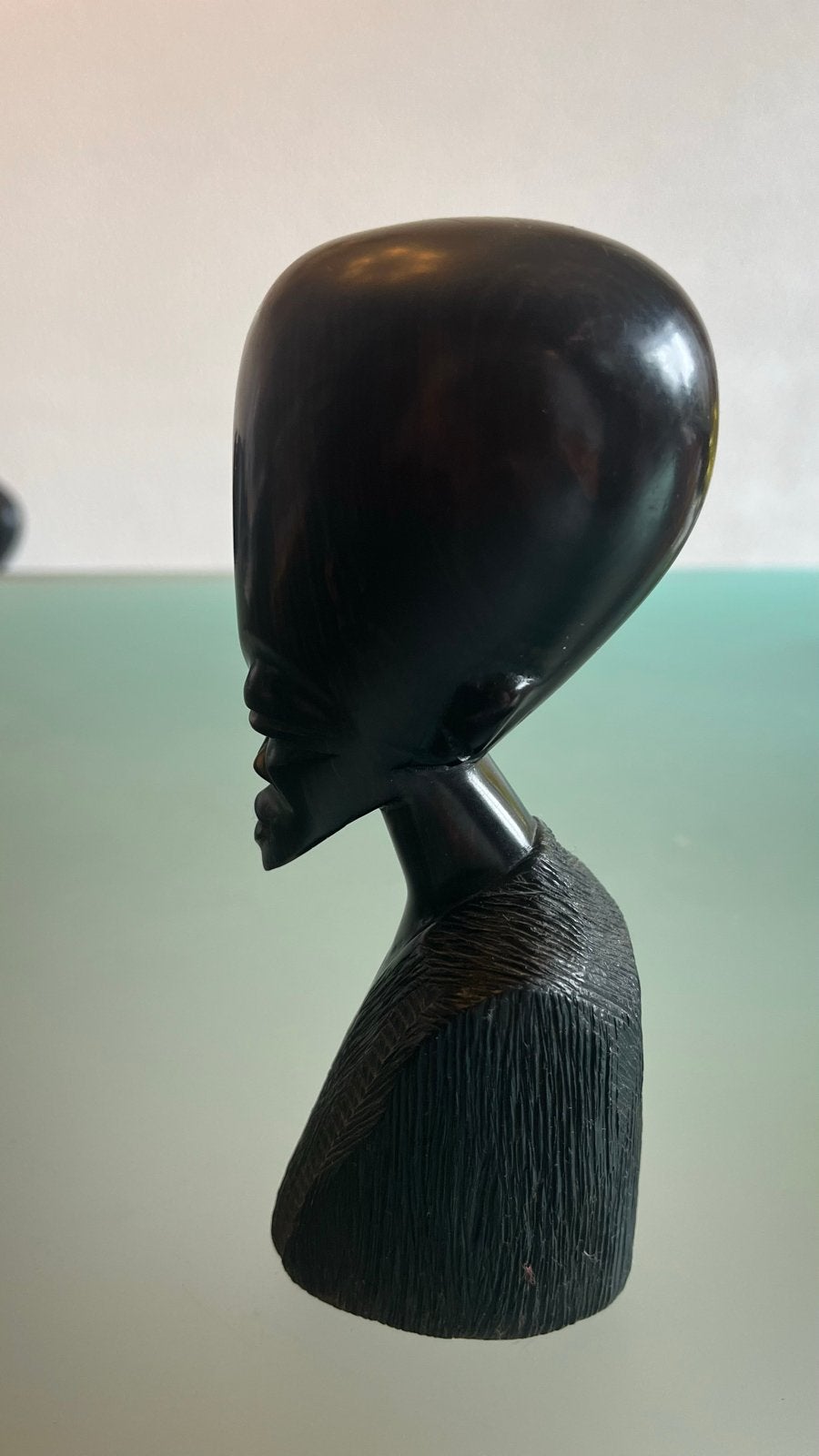 Afrikaanse Buste - Handgesneden Hout, Antiek en Kunst, Kunst | Beelden en Houtsnijwerken, Minder dan 20 cm, Buste, Ophalen of Verzenden