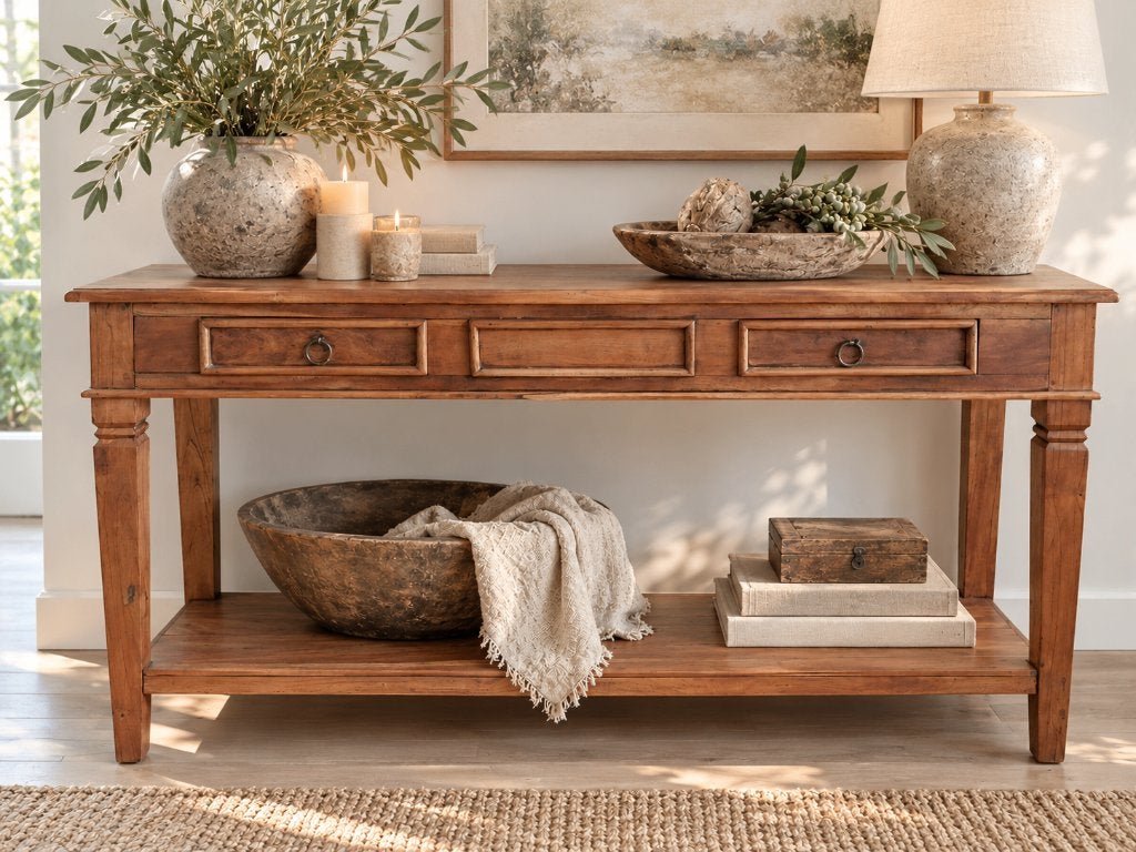 Sidetable grenen antiek look Hoffman stijl, Ophalen, Gebruikt, 100 tot 150 cm, Hoffman