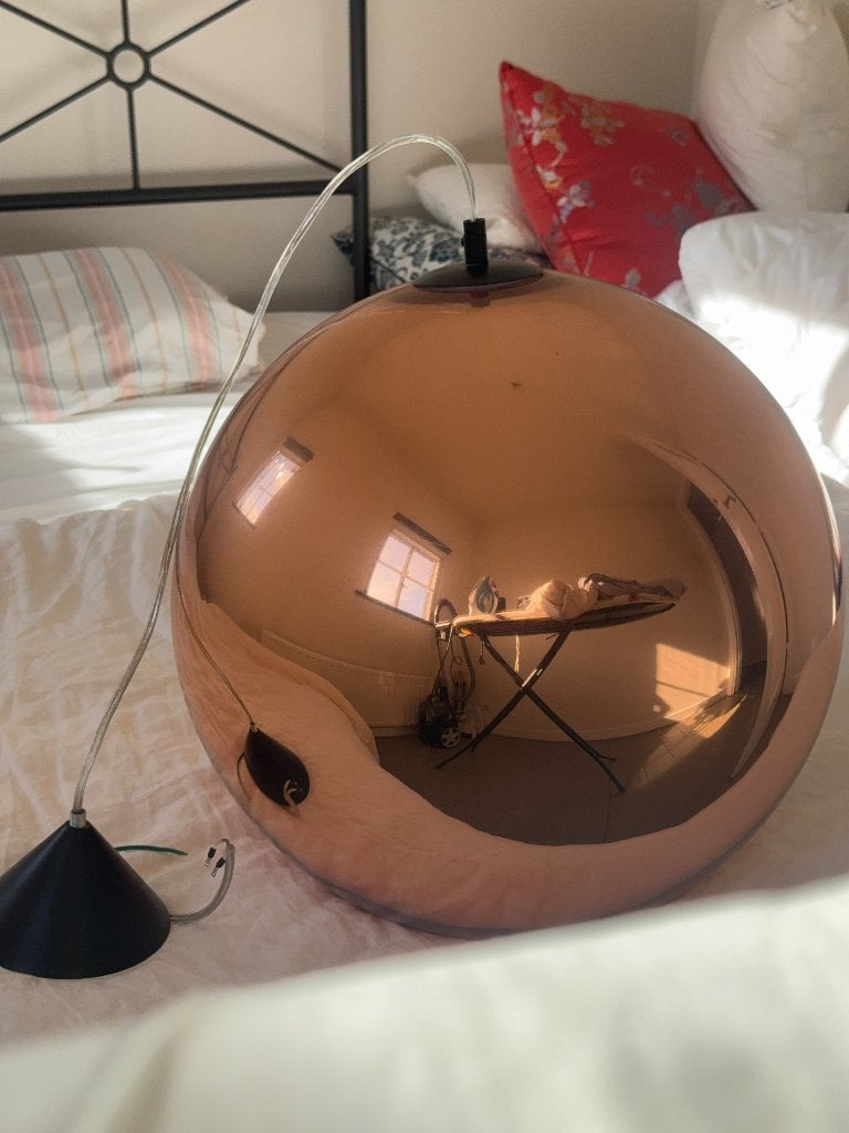 Tom Dixon koper hanglamp, Ophalen, Overige materialen, Gebruikt, E27 (groot)