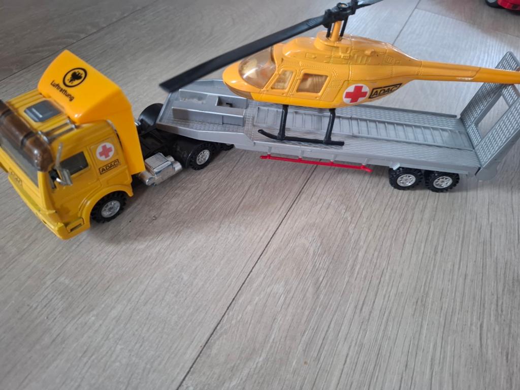 ADAC Vrachtwagen met Helikopter Speelgoedset, Ophalen of Verzenden, Gebruikt