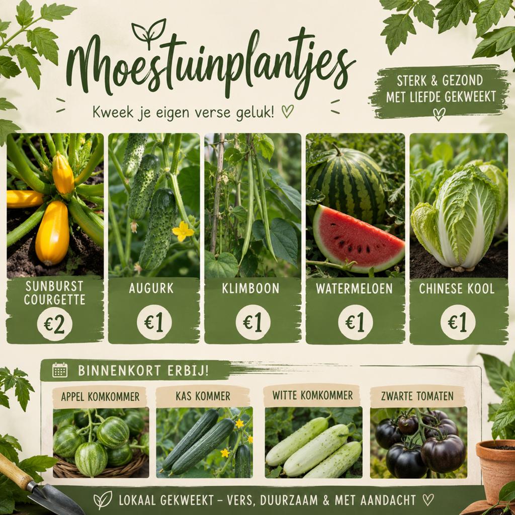 Moesstuin plantjes, Ophalen