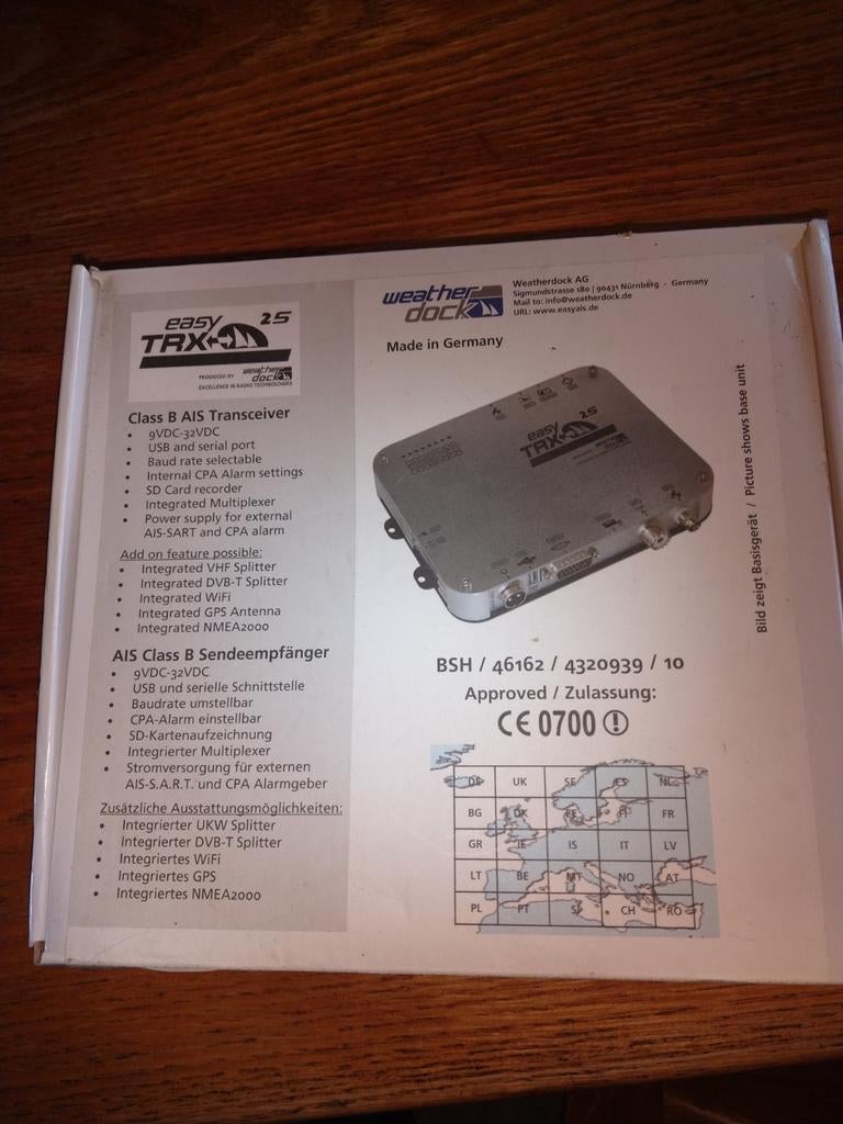 AIS easyTRX2S Class B Transponder met GPS en kabels, Watersport en Boten, Ophalen, Nieuw, Communicatie