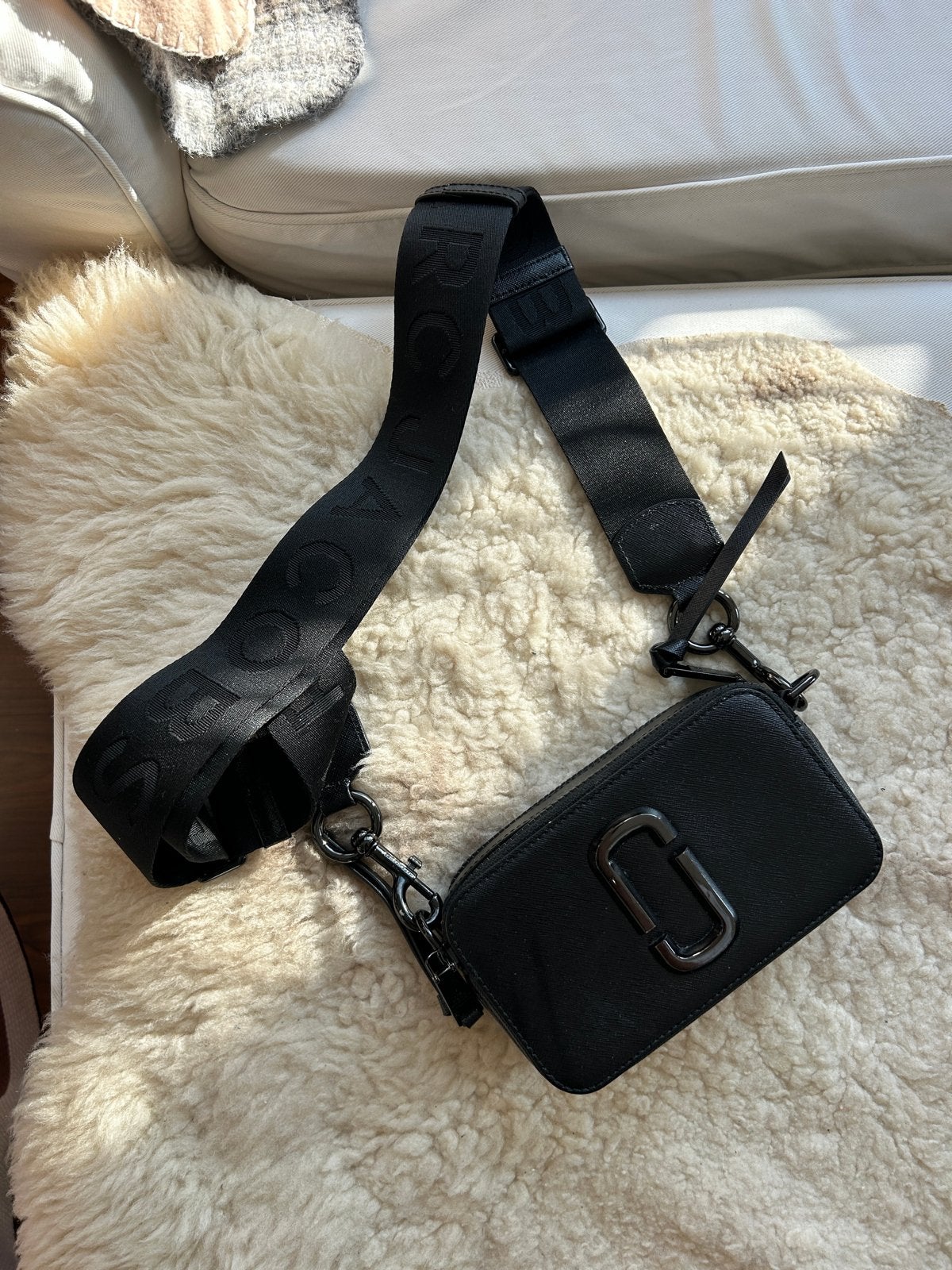 Marc Jacobs The Snapshot Crossbody Tas Zwart, Ophalen of Verzenden, Zo goed als nieuw, Zwart, Schoudertasje
