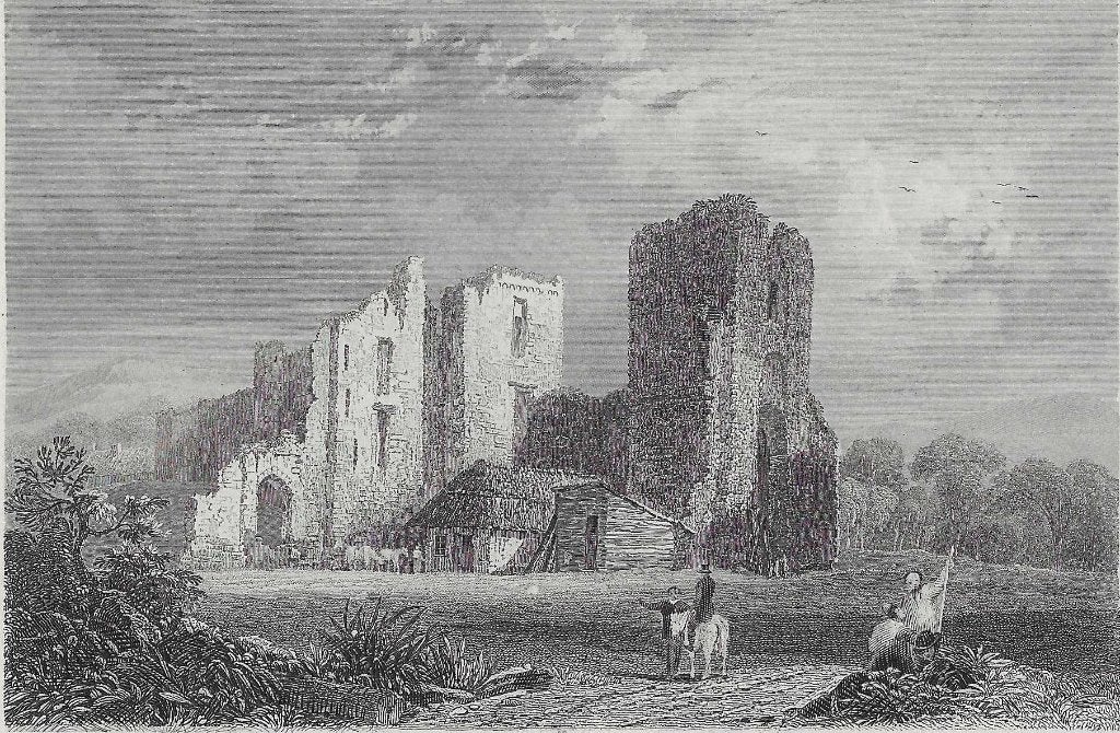 Ruins of the Castle of Brederode Staalgravure 1844 Kasteel, Antiek en Kunst, 1800 - 1899, Architectuur, Ophalen of Verzenden, Blanco verso
