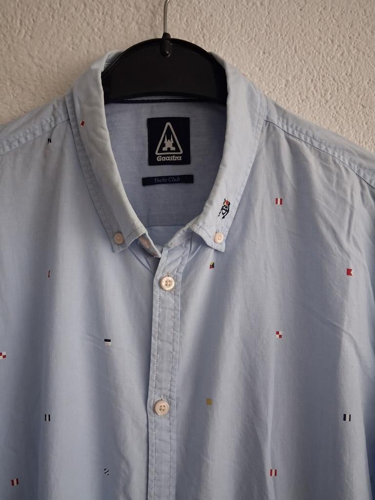 Gaastra Yacht Club overhemd - Lichtblauw met vlaggetjes, Kleding | Heren, Gaastra, Blauw, Ophalen of Verzenden, Zo goed als nieuw