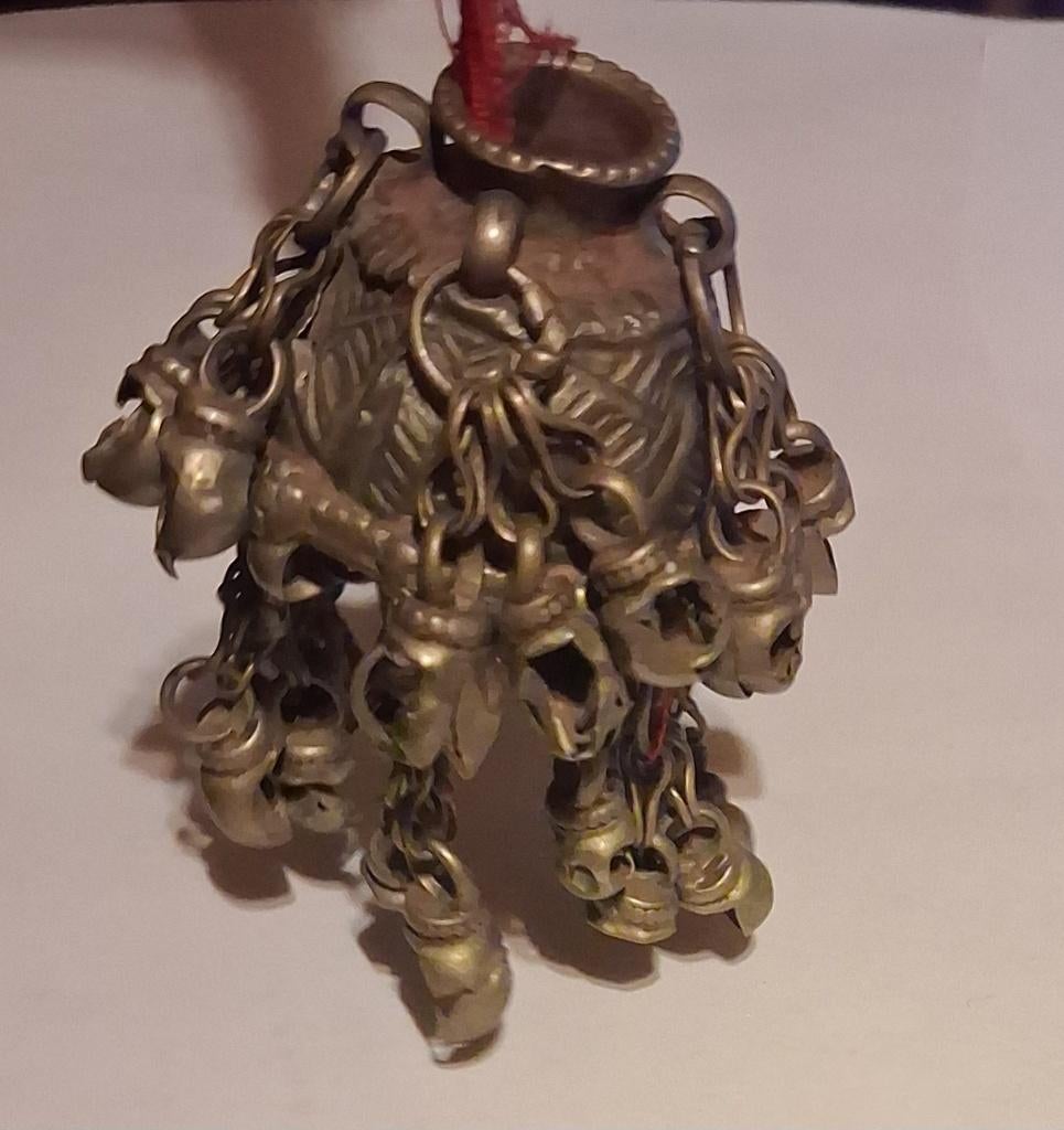 Authentiek Vintage Banjara Sieraad Tribaal Zilver Ornament, Ophalen of Verzenden, Zilver, Oorbellen